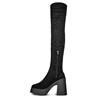 Altercore - Daphne Faux Suede Bottes cuissardes à plateforme - Noir Product image